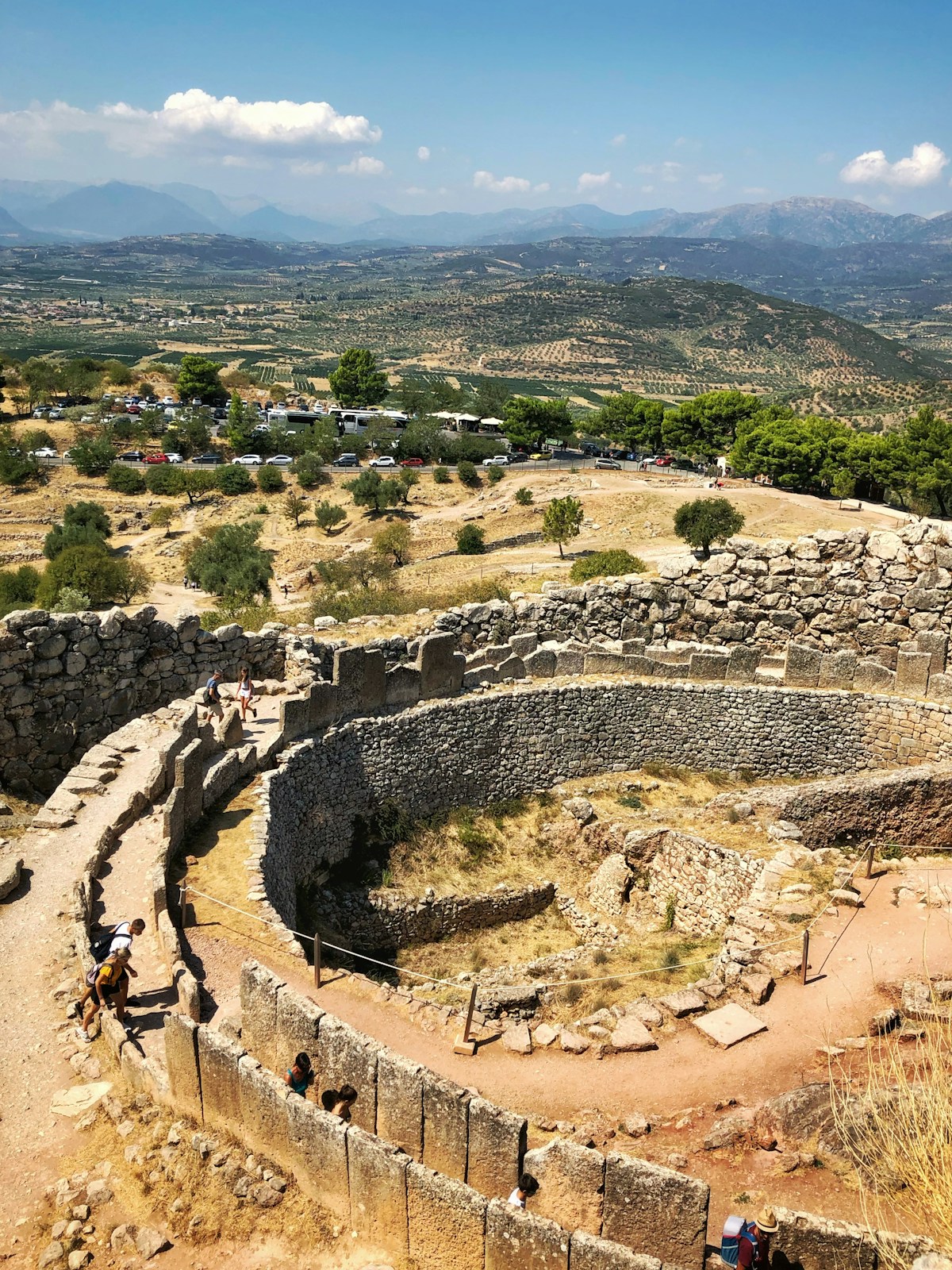 The Lion Gate at Mycenae with its carved relief above the entrance
